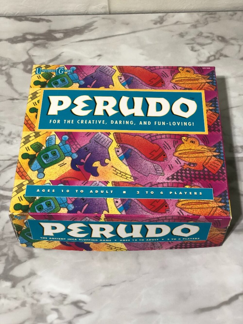 PERUDO Dice Game Liars Dice Inca Peru Bluffing Family Game Complete 1994 Vintage